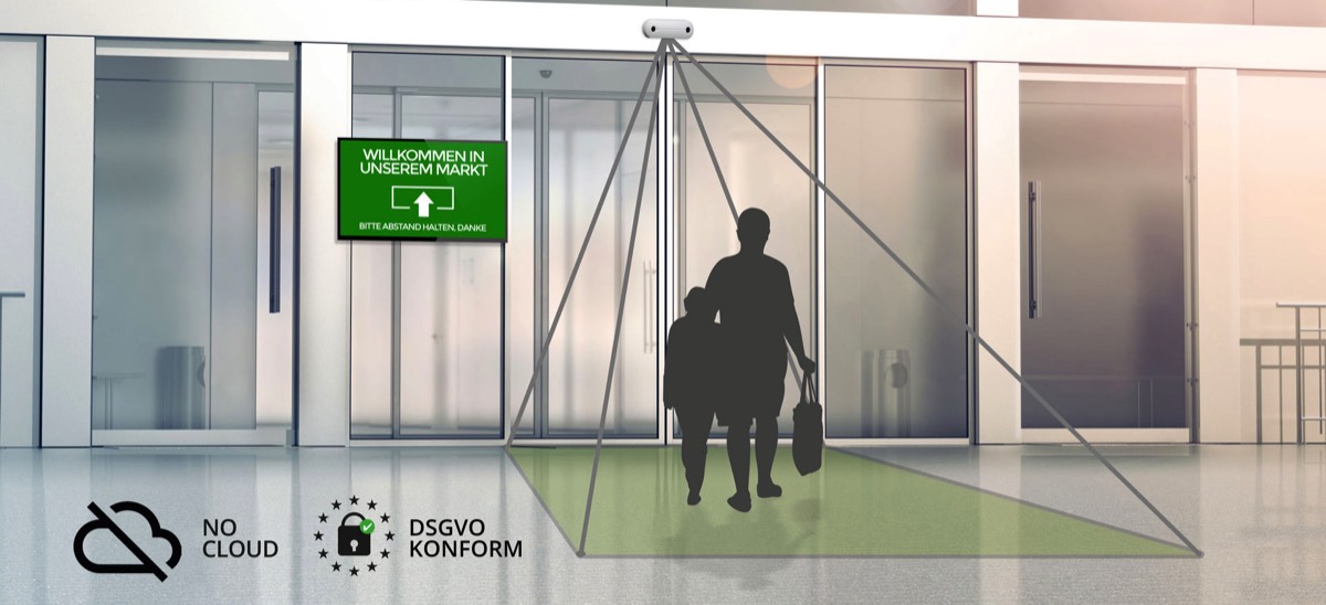 Q-cam Customer Counters. Get a highly accurate count of people passing through a defined area by using a 3D sensor camera and screen display